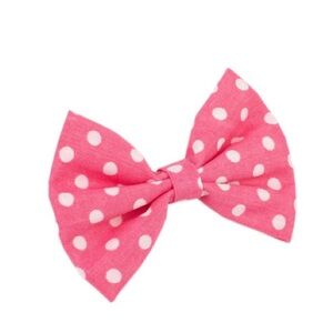 Pink Polka Dot Hair Bow